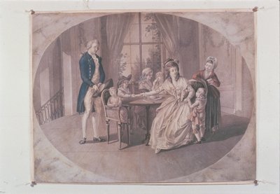 ゲーテの「若きウェルテルの悩み」の挿絵（カラーリトグラフ 作： Johann Heinrich Ramberg