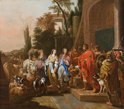 アビメレクの前のアブラハムとサラ、1681年 作： Johann Heinrich Roos