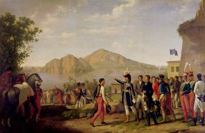 ヨアヒムムラット（1767-1815）1808年にフランスの元帥とナポリの王がカプリの占領を命じた 作： Johann Heinrich Schmidt