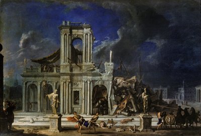 ペリシテ人を打つサムソン、1633-34年頃 作： Johann Heinrich Schönfeld
