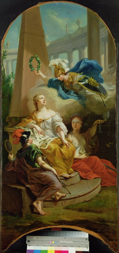 ヘッセンカッセルの地墓の豊かな支配を表す寓話、1764年 作： Johann Heinrich Tischbein