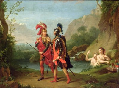 水のニンフによるカルロとウバルド、1782 作： Johann Heinrich Tischbein