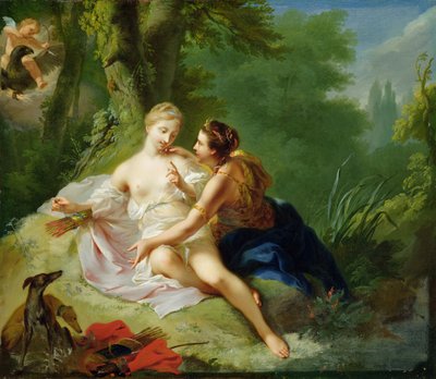 ダイアナがカリストを誘惑することを装った木星、1756年頃 作： Johann Heinrich Tischbein