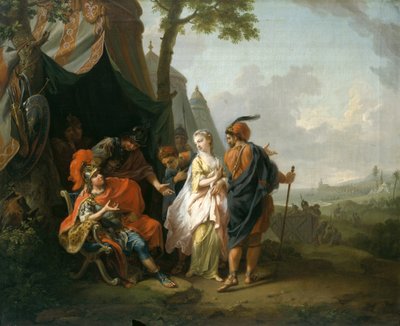 アキレスの天幕からのブリセイスの誘拐 作： Johann Heinrich Tischbein