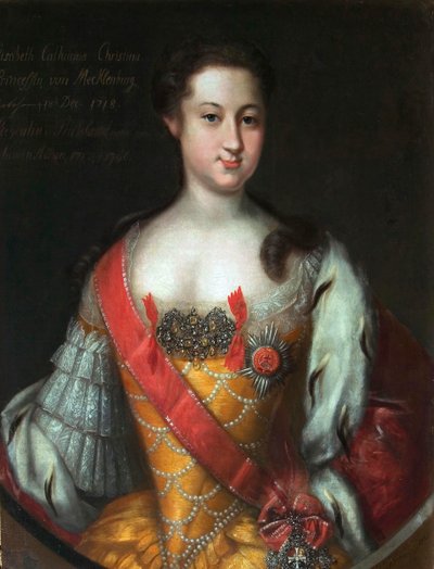 アンナ・レオポルドヴナ、ロシア大公女兼摂政、1718～1746年、1732年。 作： Johann Heinrich Wedekind