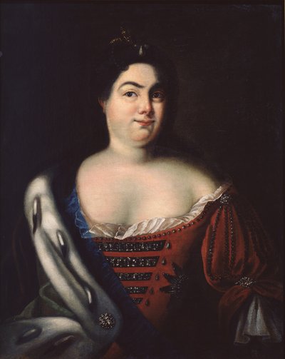 女帝エカチェリーナ1世の肖像1684-1727、18世紀初頭。 作： Johann Heinrich Wedekind