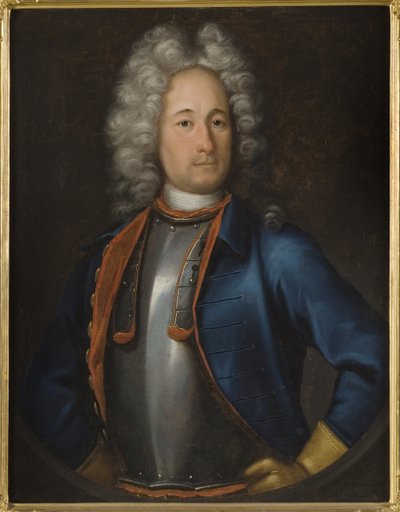 ヴェーデキント（Johann-Heinrich 1674-1736）による「オロフ・シュトロムスティエルナ提督（1664-1730）の肖像」。油彩・キャンバス 作： Johann Heinrich Wedekind