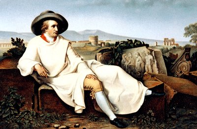 イタリアのゲーテ、ポストカード、c。 1900年 作： Johann Heinrich Wilhelm (after) Tischbein