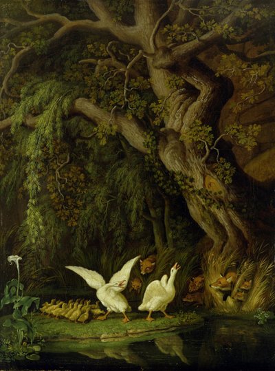 キツネとガチョウ 作： Johann Heinrich Wilhelm Tischbein
