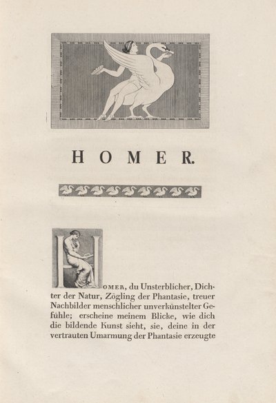 古代から描かれたホメロス 作： Johann Heinrich Wilhelm Tischbein for authors Homer and Christian Gottlob Heyne