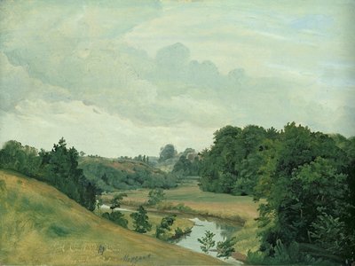 朝のポッペンビュッテルのアルスター川、1883年 作： Johann Herman Carmiencke