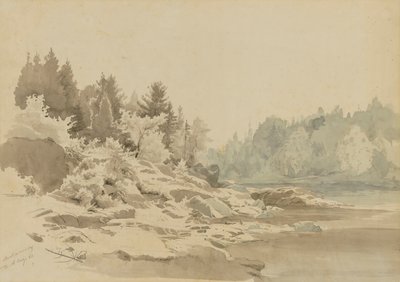 モンモランシー川、ケベック州 作： Johann Hermann Carmiencke