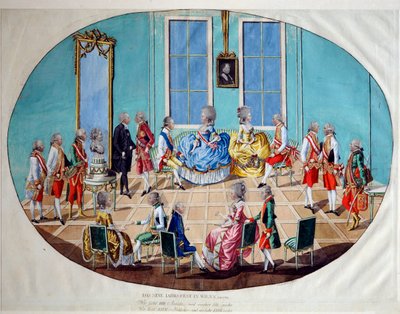 1782年、1783年のウィーンの新年のお祝い。 作： Johann Hieronymus Löschenkohl