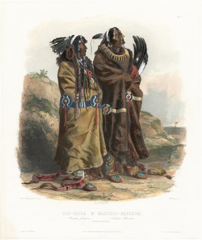 Sih-Chidä と Mahchsi-Karehde 作： Johann Hürlimann, after Karl Bodmer