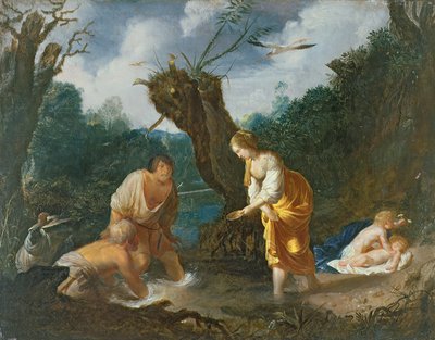 農民をカエルに変えるラトナ、1644年頃（銅に油彩） 作： Johann Hulsman