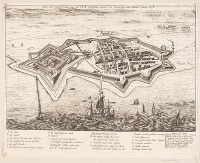 I.K.M クリスティアーノ・クイント・アンノ 1676 によって征服された町とランツクロン城 作： Johann Husman