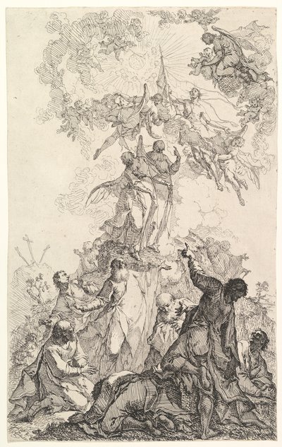 キリストの昇天」 1750年頃 作： Johann Ignatz Zimbal