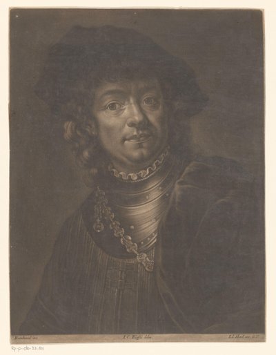 レンブラント・ファン・レインの肖像 作： Johann Jacob Haid (possibly)