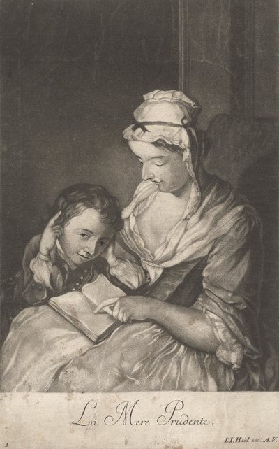 慎重な母親 作： Johann Jacobus Haid