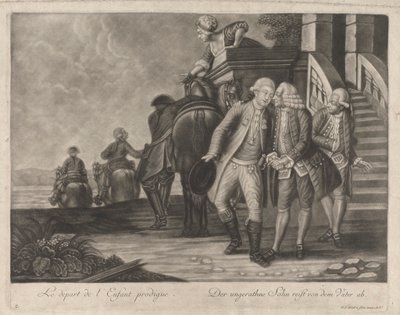放蕩息子の出発 作： Johann Jacobus Haid
