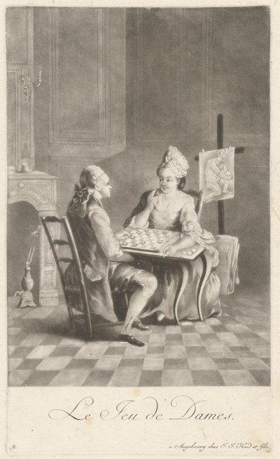 チェッカーゲーム 作： Johann Jacobus Haid