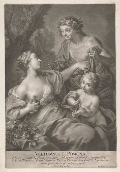 ヴェルタムヌスとポモナ 作： Johann Jacobus Haid