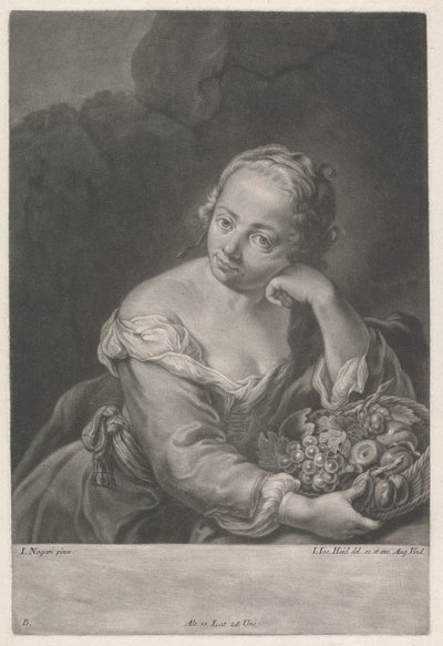 Mulher com uma cesta de frutas 作： Johann Jacobus Haid