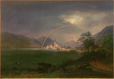 テーゲルン湖のエゲルンと虹 作： Johann Jakob Dorner der Jüngere