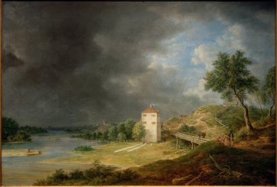 Brunnhaus Brunnthalのイザールの風景 作： Johann Jakob Dorner der Jüngere