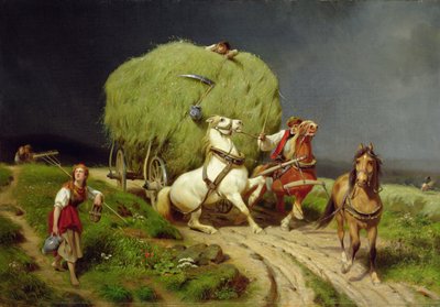 干し草ワゴン、1874 作： Johann Jakob Eduard Handwerk