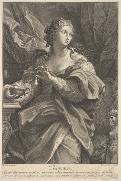 クレオパトラ、1720年。 作： Johann Jakob Frey the Elder