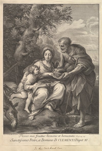 幼いイエスを連れた聖母とヨセフ 1710-40年 作： Johann Jakob Frey the Elder