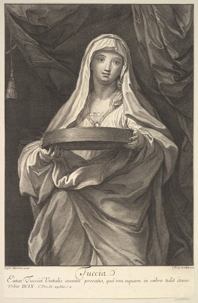 Tuccia, 1720年。 作： Johann Jakob Frey the Elder