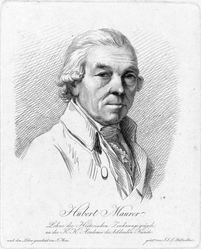 描かれた人物：Hubert Maurer 作： Johann Jakob Laurenz Billwiller