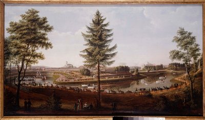 パウロ1世の夏の離宮、パブロフスク宮殿での饗宴 メッテルレイアの絵画（1750-1825） 1790年 サンクトペテルブルク歴史博物館 作： Johann Jakob Mettenleiter