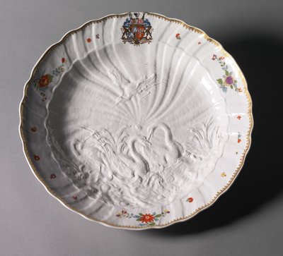 スワン・サービス」の皿 製造者 マイセン磁器工場 ドイツ 1737年～1741年頃（磁器 作： Johann Joachim (after) Kändler