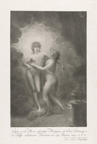 ウィリアム 5 世とプロイセンのヴィルヘルミナの結婚の寓話、1767 年 作： Johann Joseph Friedrich Langenhöffel