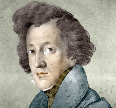 ドイツの作曲家・指揮者であるフェリックス・メンデルスゾーン・バルトルディ（1809-1847）の肖像。ヨハン・ヨーゼフ・シュメラー（Johann Joseph Schmeller）が描いたものを元にしたイラスト。 作： Johann Joseph Schmeller