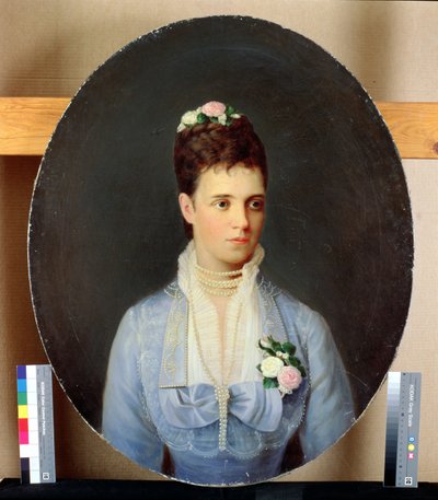 ロシア皇后マリア・フョードロヴナ（1847-1928）の肖像 作： Johann Koler