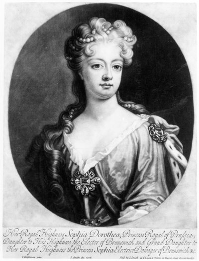 ソフィアドロテア、プロイセンの女王、ジョンスミスによって彫刻、1706 作： Johann Leonhard Hirschmann