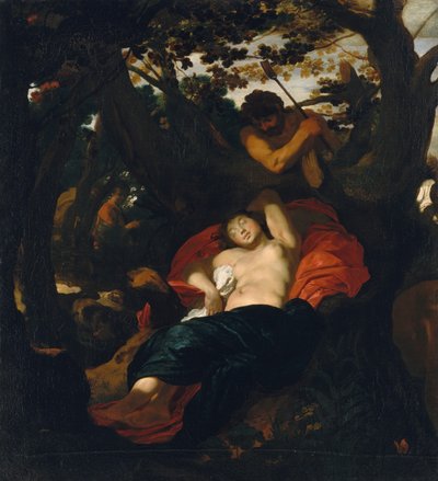 ニンフとシェパード、ca。 1625年。 作： Johann Liss