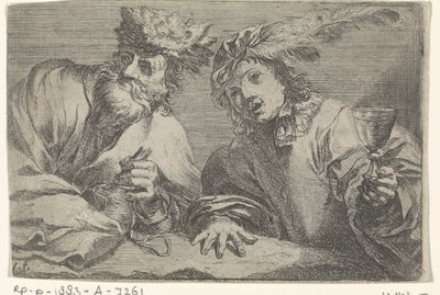 テーブルで老いも若きも 作： Johann Liss