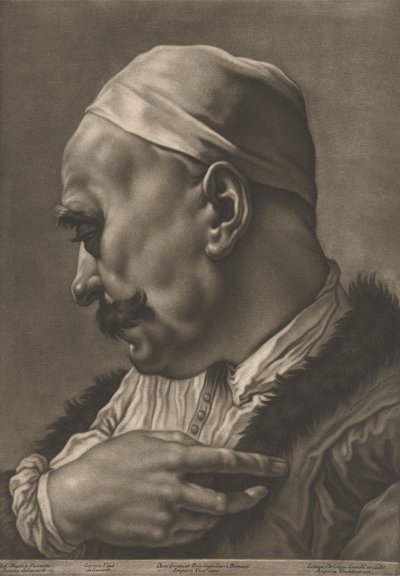 帽子をかぶった男の肖像 作： Johann Lorenz Haid