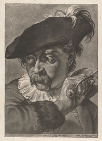 剣を持つ男の肖像 作： Johann Lorenz Haid
