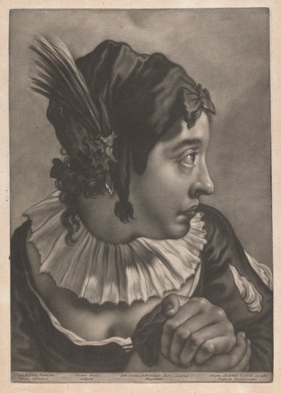 Muotokuva naisesta, jolla on höyhen 作： Johann Lorenz Haid