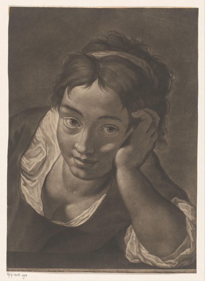 未知の若い女性の肖像 作： Johann Lorenz Haid