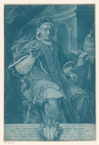 ベネディクト 14 世の肖像 作： Johann Lorenz Rugendas (II)
