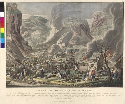 デュエルンシュタインの戦い 1805年（エッチング、アクアチント） 作： Johann Lorenz Rugendas