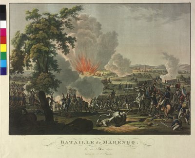 1800年6月14日のマレンゴの戦い（エッチング、アクアチント） 作： Johann Lorenz Rugendas