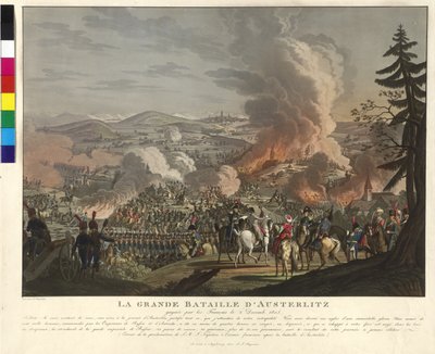 1805年12月2日、スラヴコフ・ウ・ブルナの戦い（エッチング、アクアチント） 作： Johann Lorenz Rugendas